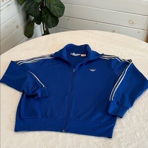 Vintage 1990s Adidas Trefoil Nylon Track Jacket Blue Size M – Made in Thailand